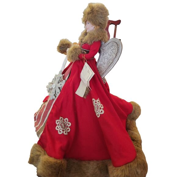 2008 R.L. Rhein for Silvestri by Demdaco Red Angel Tree Topper EUC - Picture 2 of 8